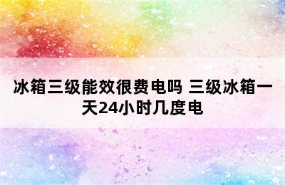 冰箱三级能效很费电吗 三级冰箱一天24小时几度电